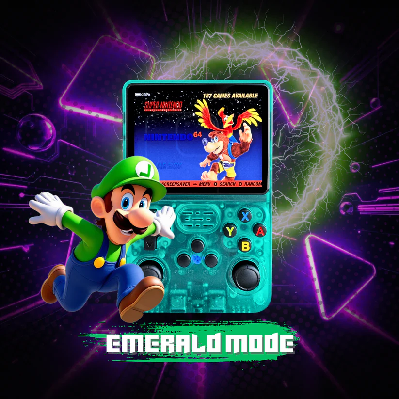 PixelHandheld™ Retro-Konsole | 3,5″ IPS · 20.000 Spiele